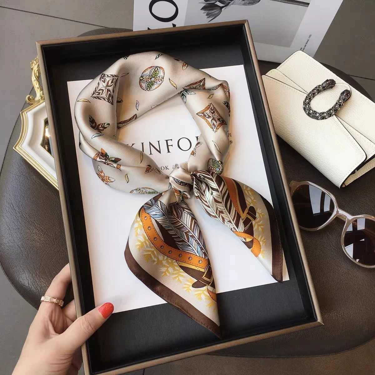 Luxury Bags Expensive - Luxury Fashion Print 70*70cm Silk Square