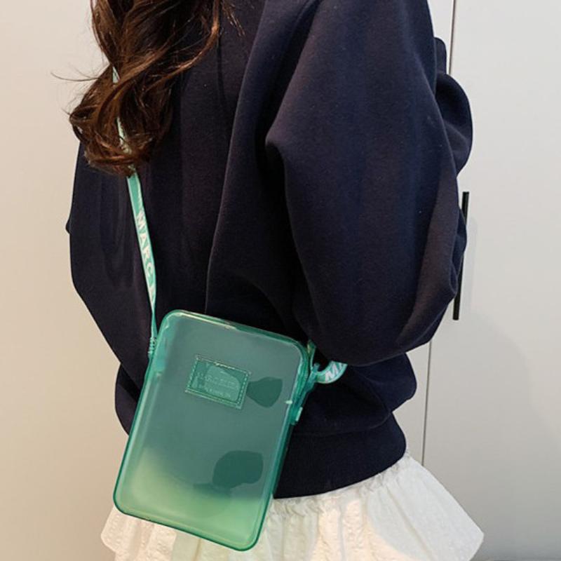 Shoulder Bag Slouchy - NewFashionable PVC Messenger Bag Transparent Shoulder