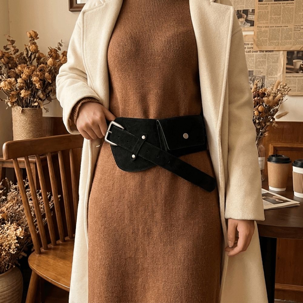 Western Cowboy Style PU Pin Bu - огляд і ціна Belt Bag Leather Wide