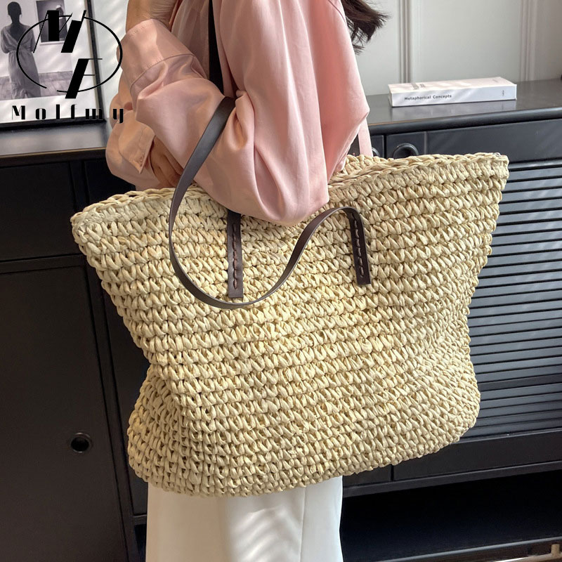 Straw Woven Tote Bags Casual L - огляд і ціна Luxury Bags Store