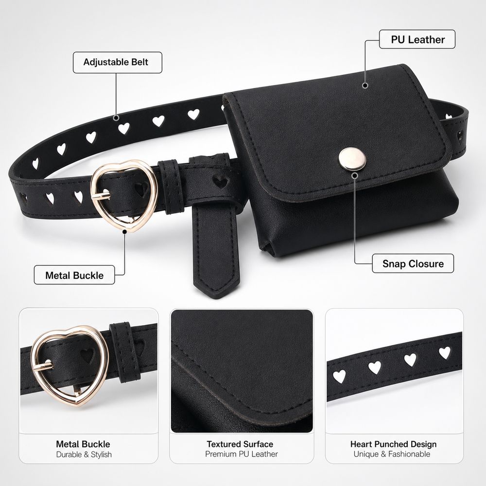 New PU Leather Women Waist Bag - огляд і ціна Belt Bag Leather Wide